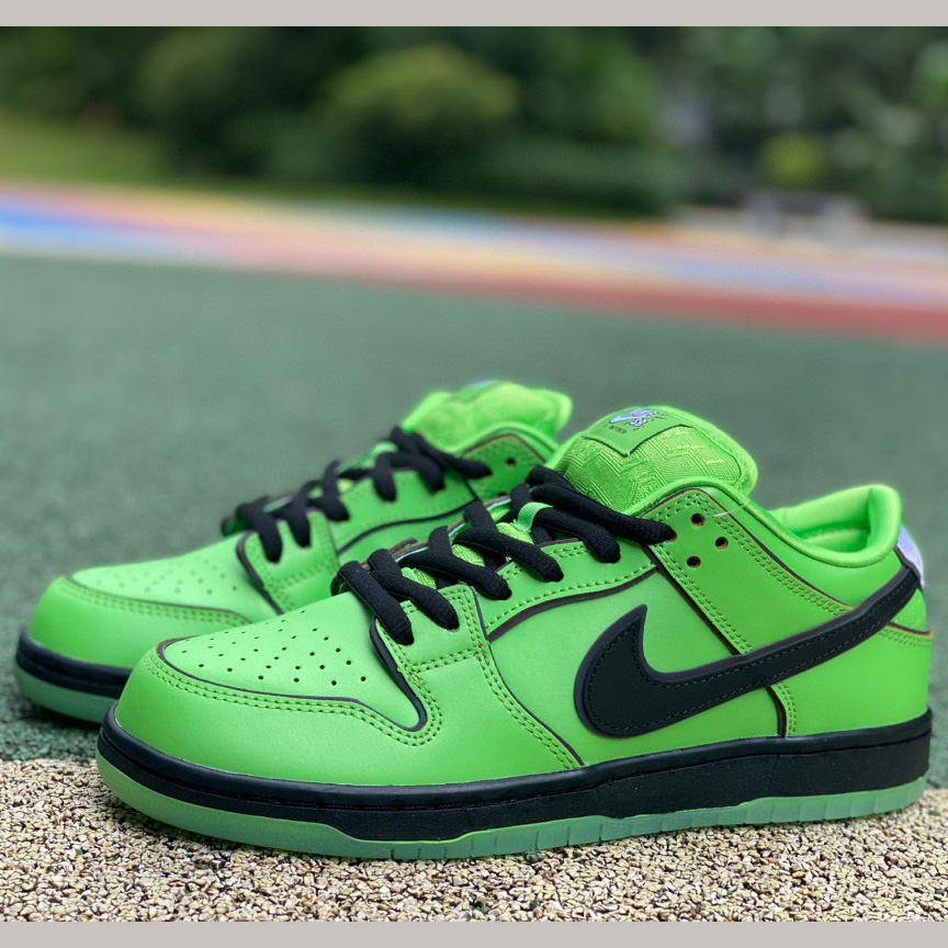 The Powerpuff Girls x Nike SB Dunk Low “Buttercup”Sneaker    FZ8319 300 - DopestKickz
