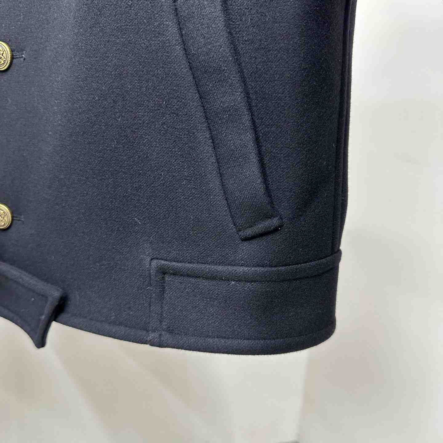 Saint Laurent Button-up Wool Military Jacket - DopestKickz