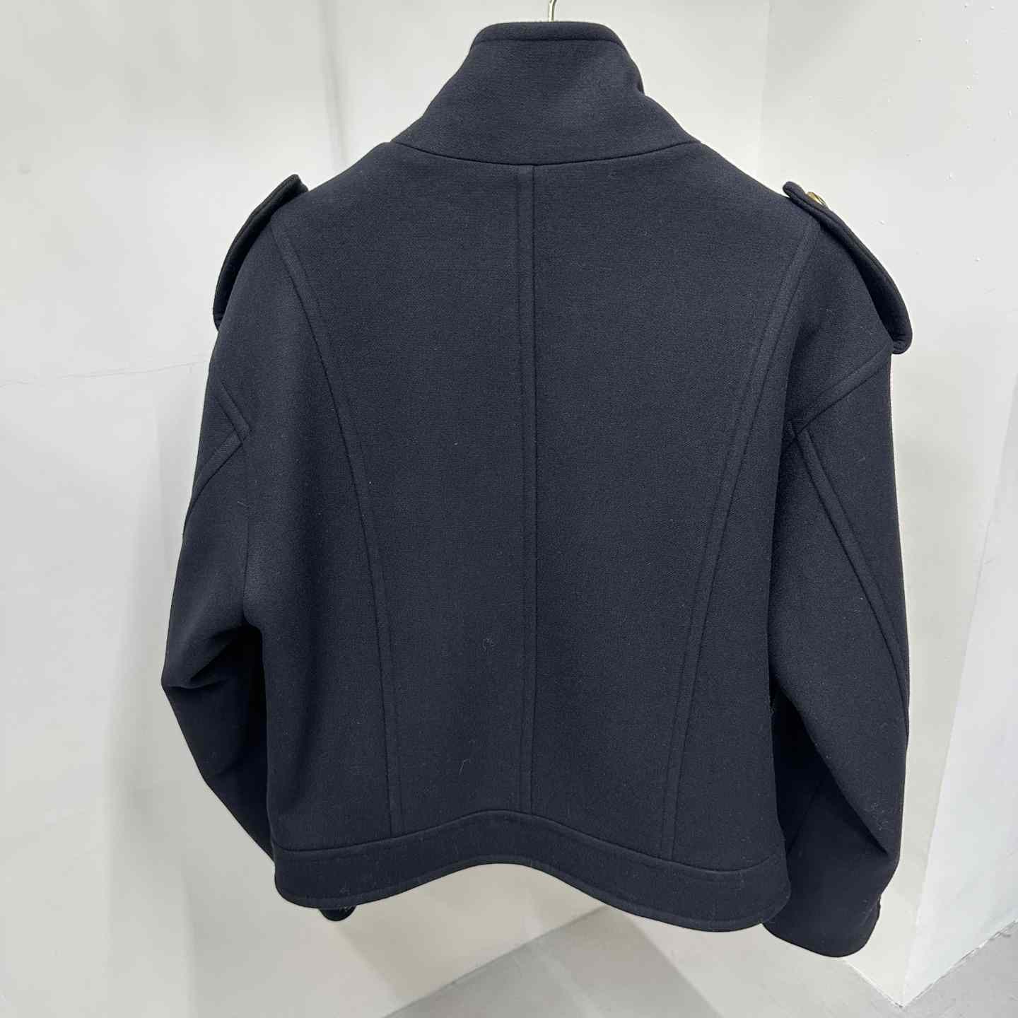 Saint Laurent Button-up Wool Military Jacket - DopestKickz