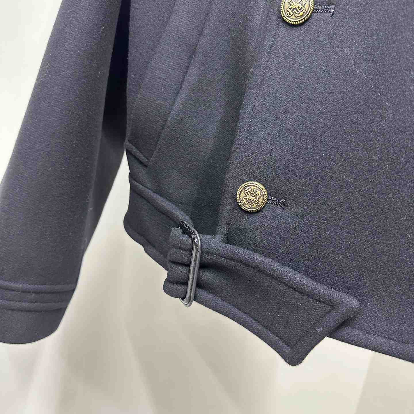 Saint Laurent Button-up Wool Military Jacket - DopestKickz