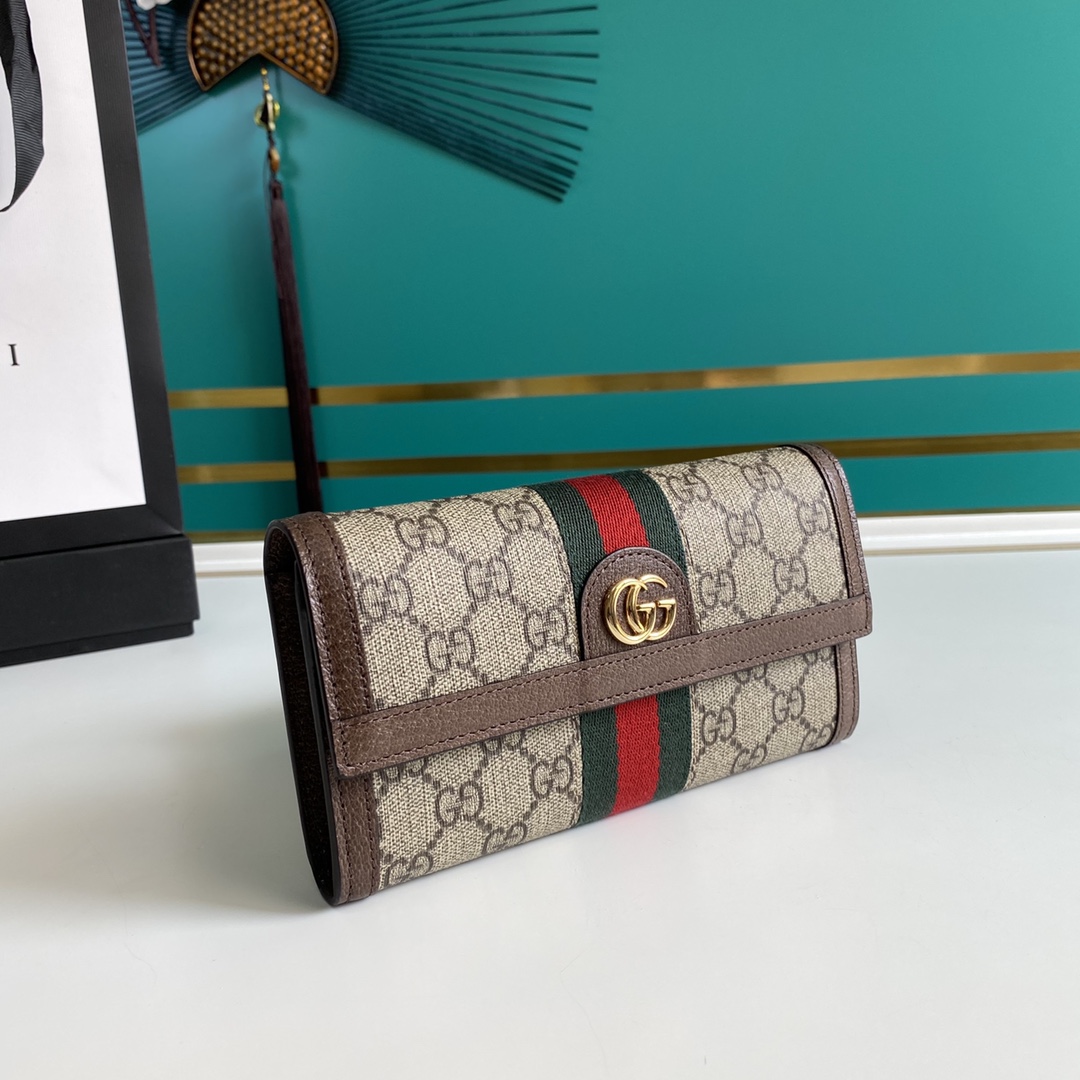 Gucci Ophidia GG Continental Wallet - DopestKickz