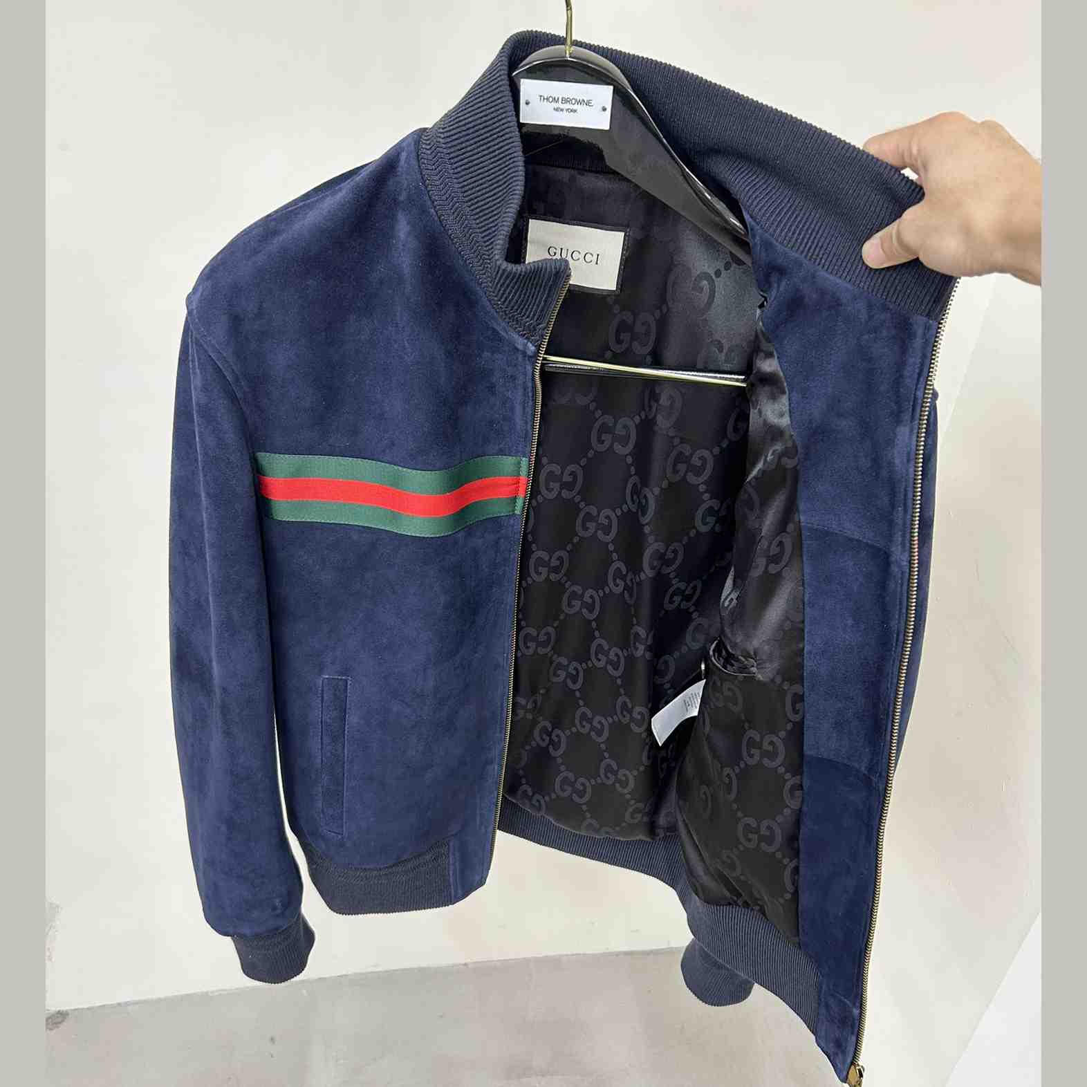 Gucci Suede Bomber Jacket - DopestKickz