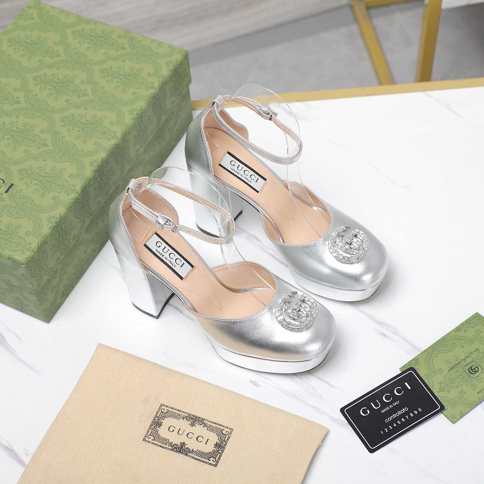 Gucci Women's Platform Pump With Double G - DopestKickz