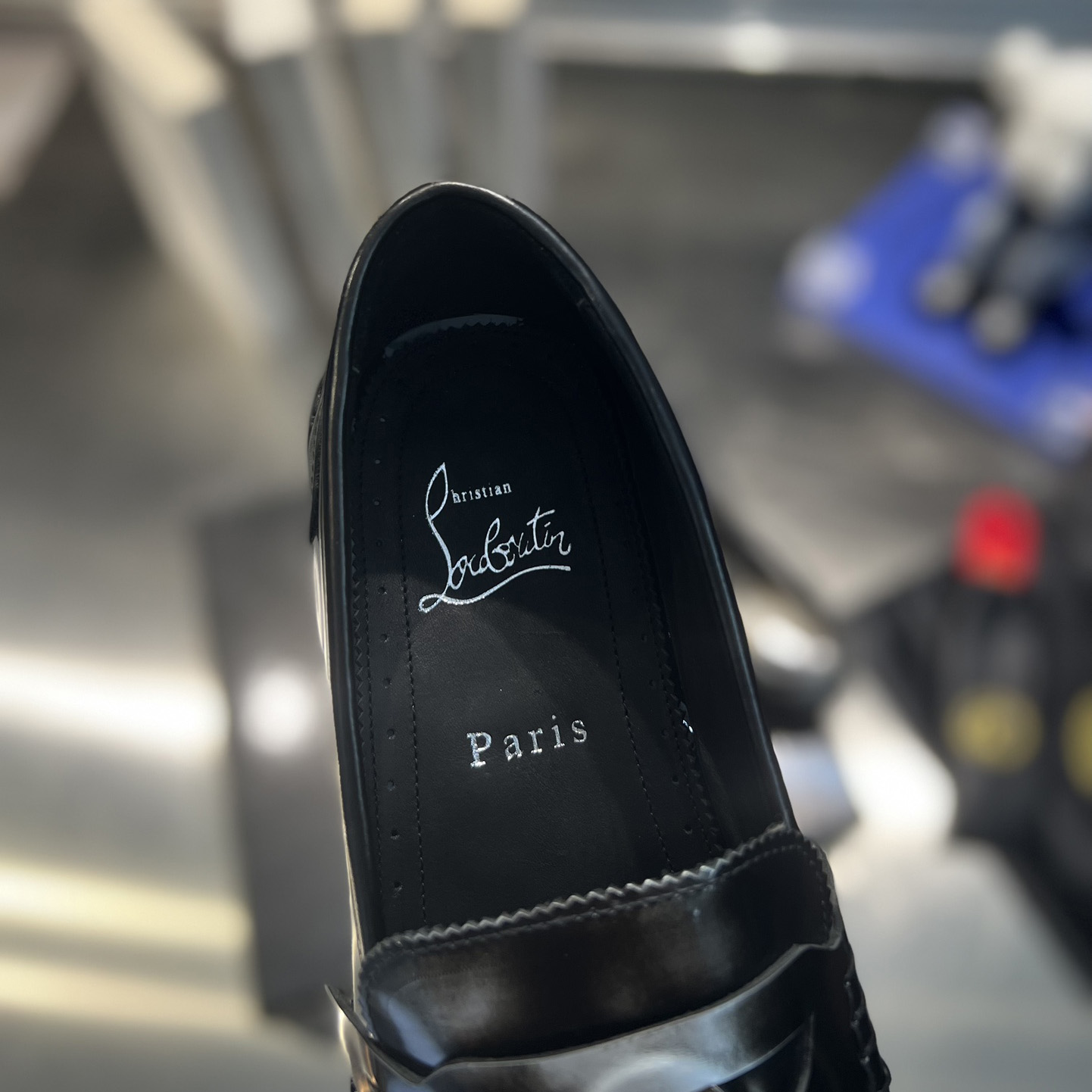 Christian Louboutin Penny Loafers - Calf leather - Silver - DopestKickz