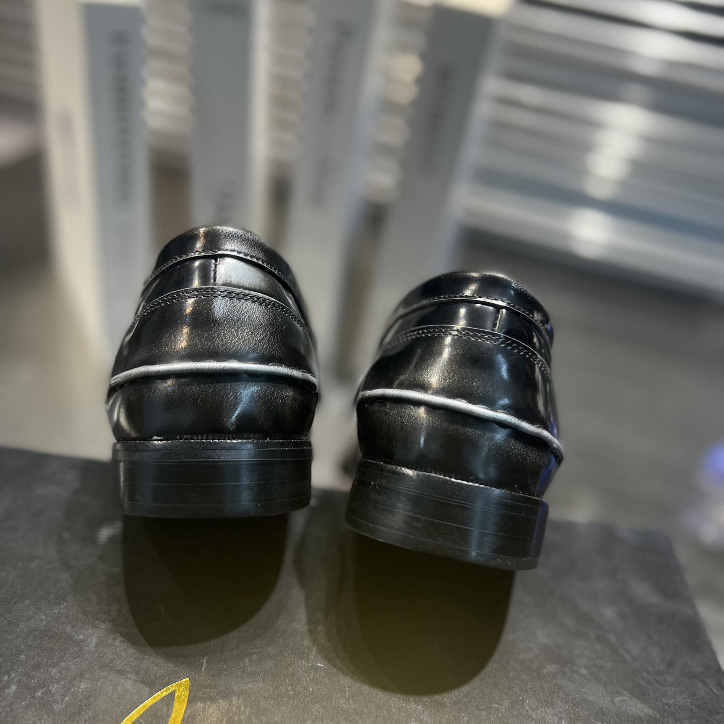 Christian Louboutin Penny Loafers - Calf leather - Silver - DopestKickz