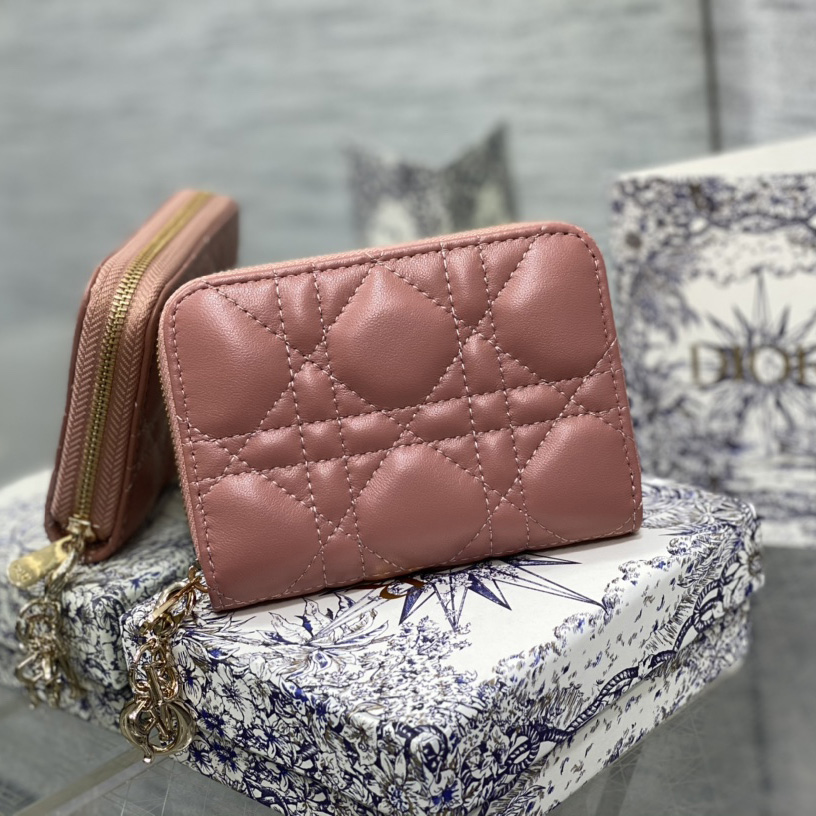 Dior Small Lady Dior Voyageur Coin Purse - DopestKickz