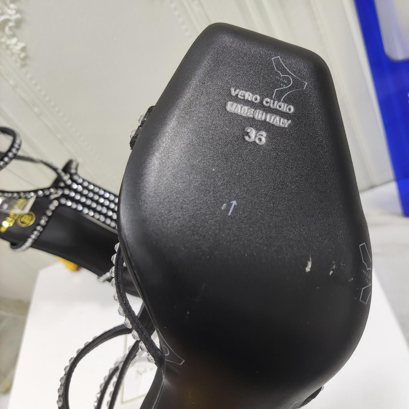 Balmain Moneta 95mm Crystal-embellished Sandals - DopestKickz