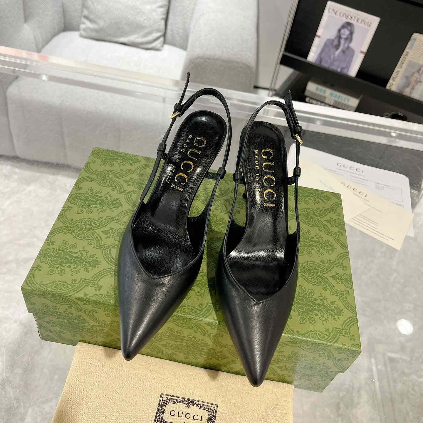 Gucci Women's Slingback Heeled Pump - DopestKickz