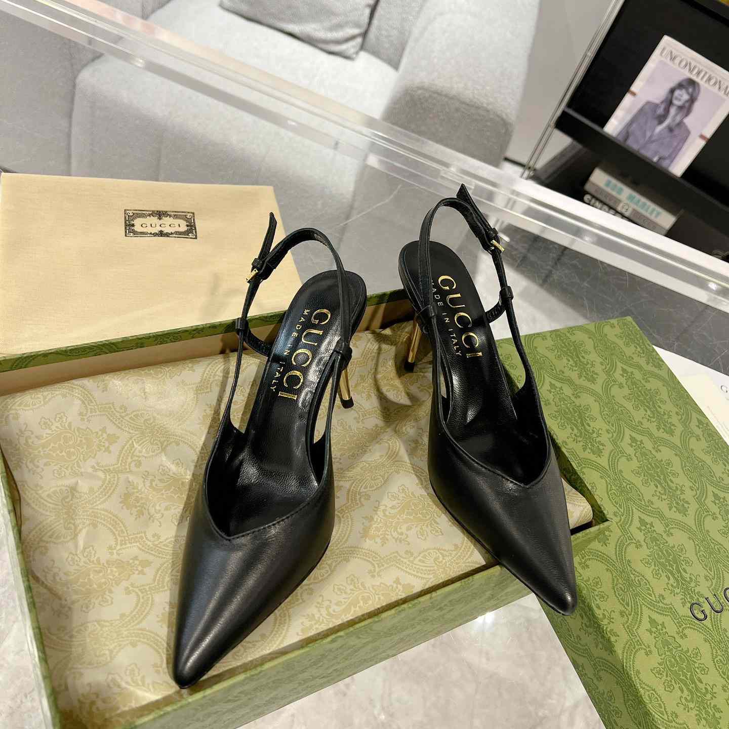 Gucci Women's Slingback Heeled Pump - DopestKickz