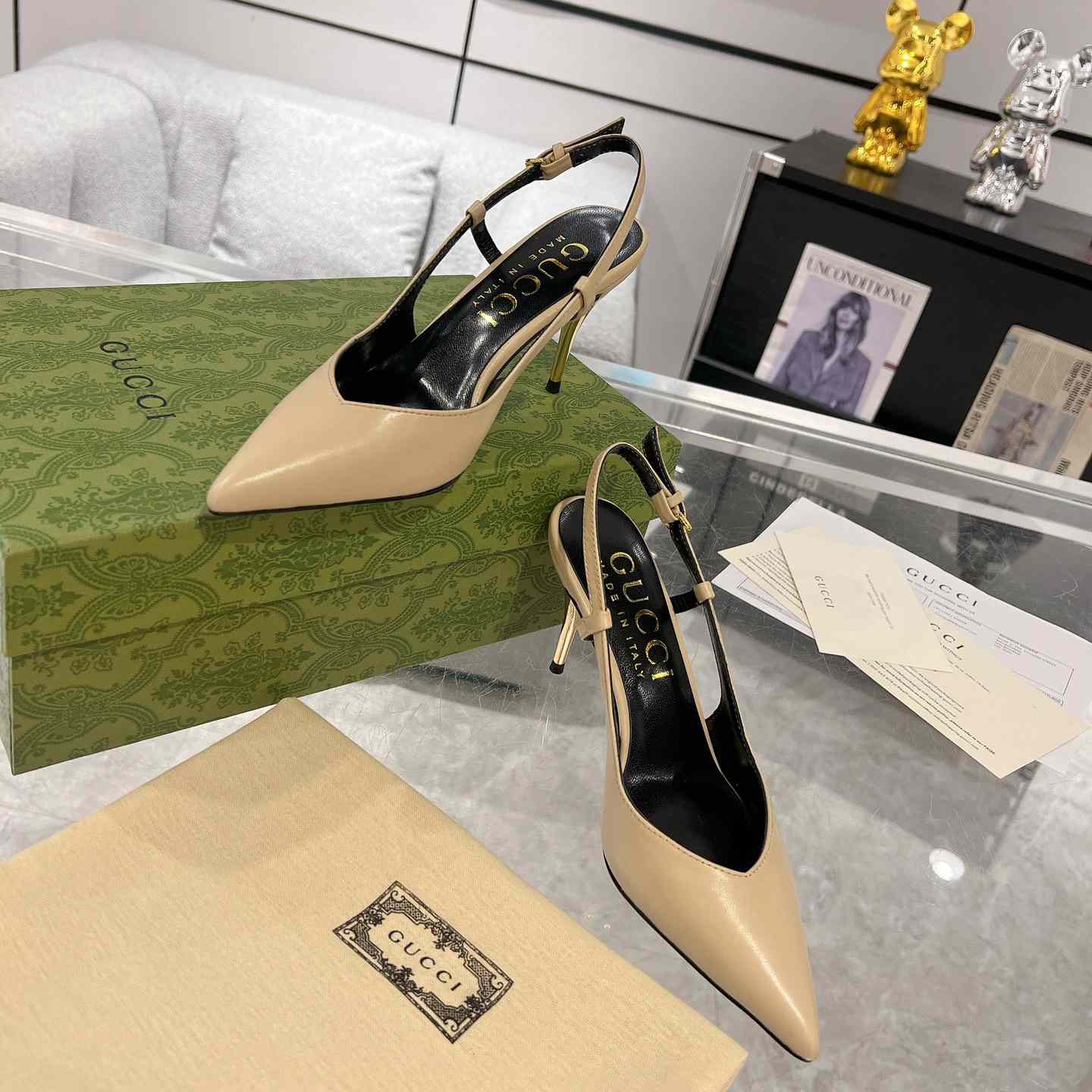 Gucci Women's Slingback Heeled Pump - DopestKickz