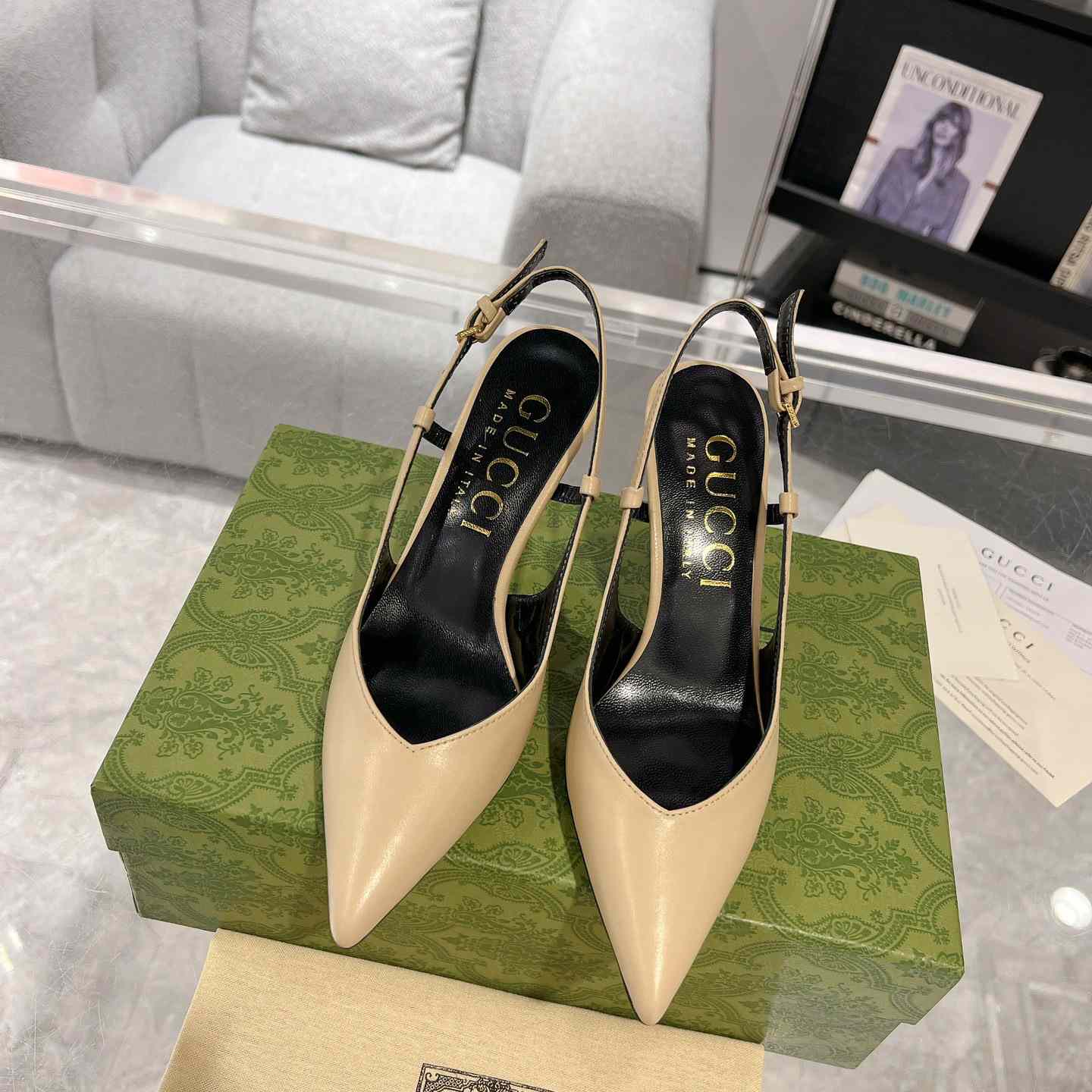 Gucci Women's Slingback Heeled Pump - DopestKickz