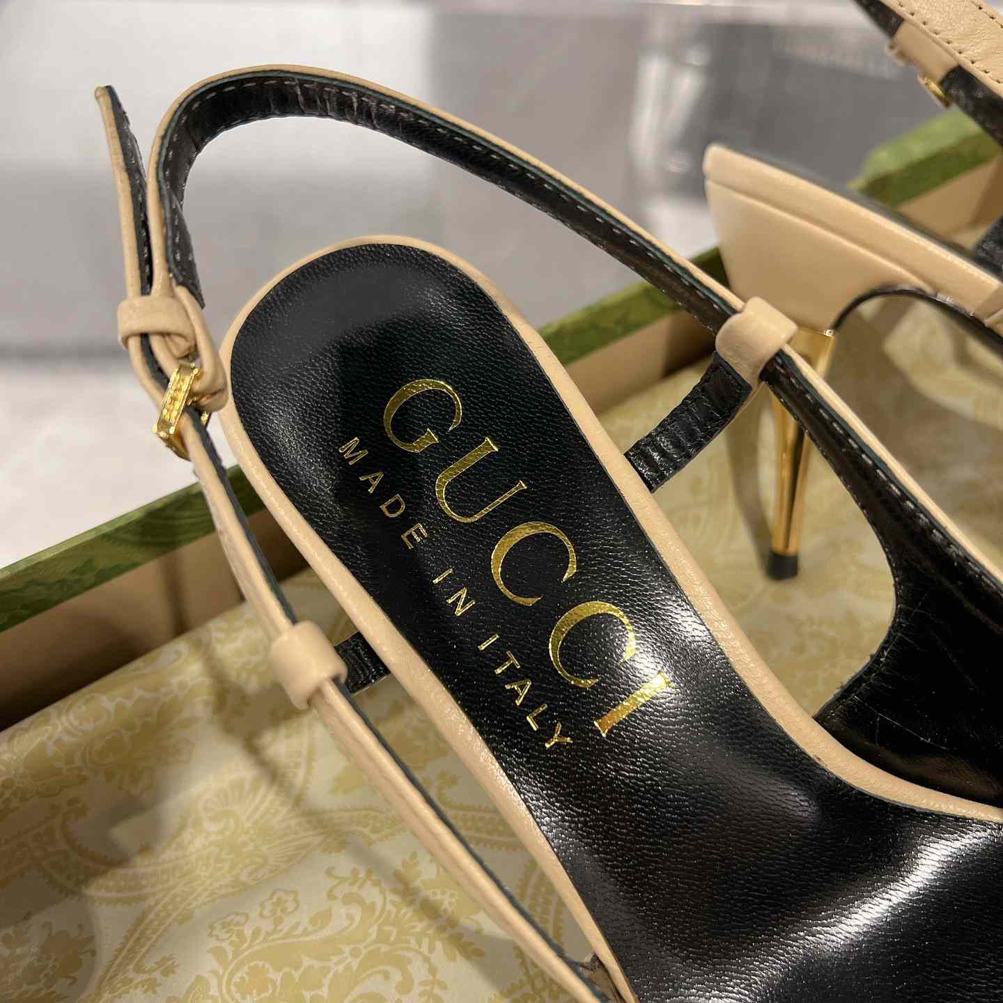 Gucci Women's Slingback Heeled Pump - DopestKickz