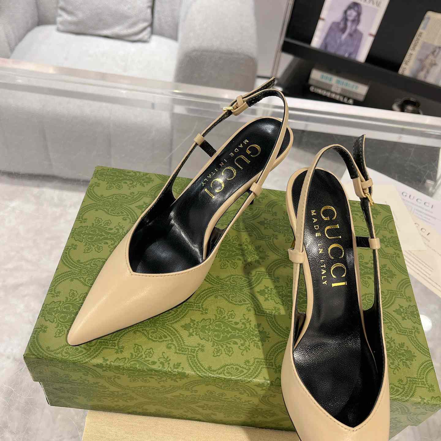 Gucci Women's Slingback Heeled Pump - DopestKickz