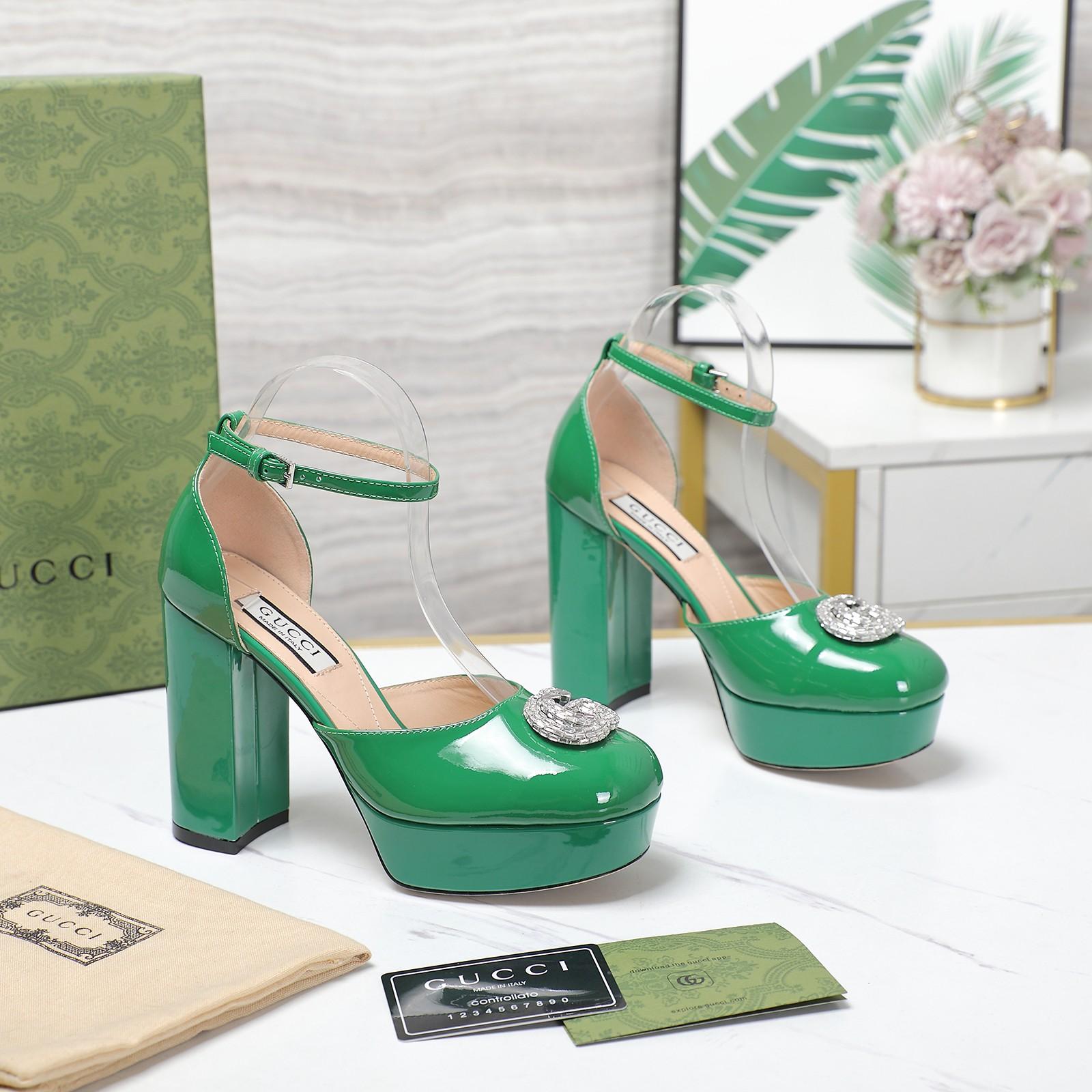 Gucci Women's Platform Pump With Double G - DopestKickz