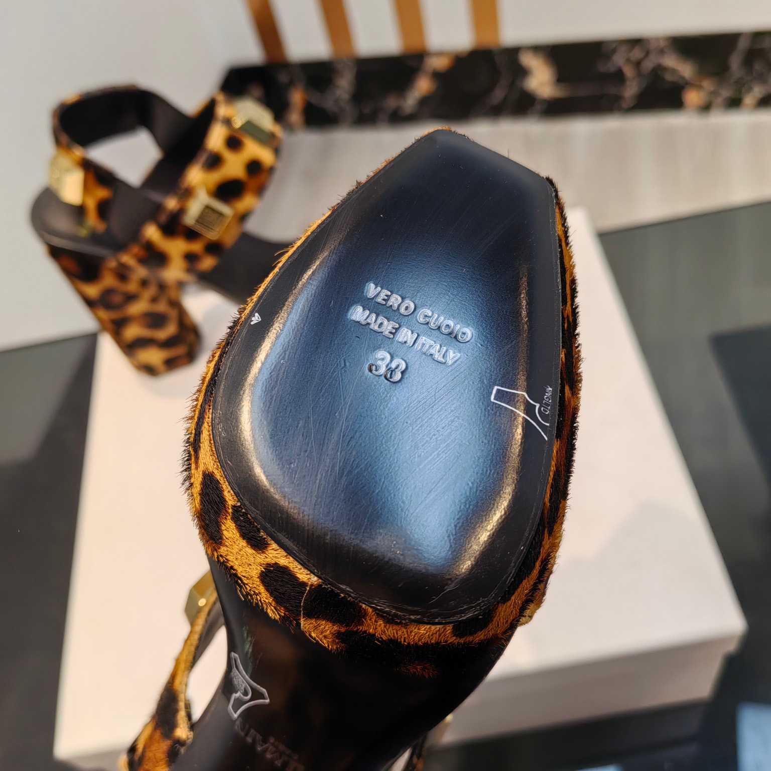 Balmain Ava Leopard-print Platform Sandals - DopestKickz
