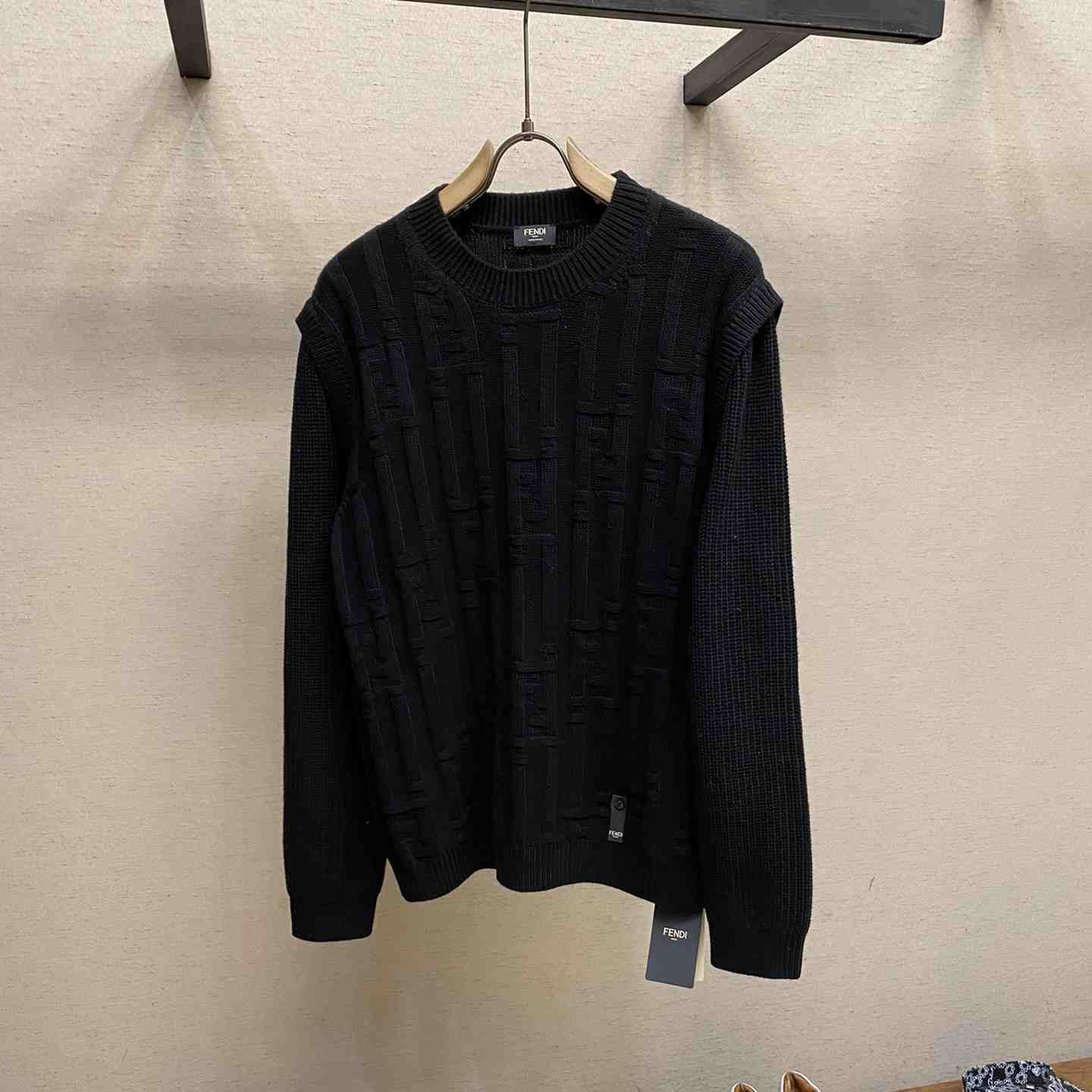 Fendi Black Wool Pullover - DopestKickz