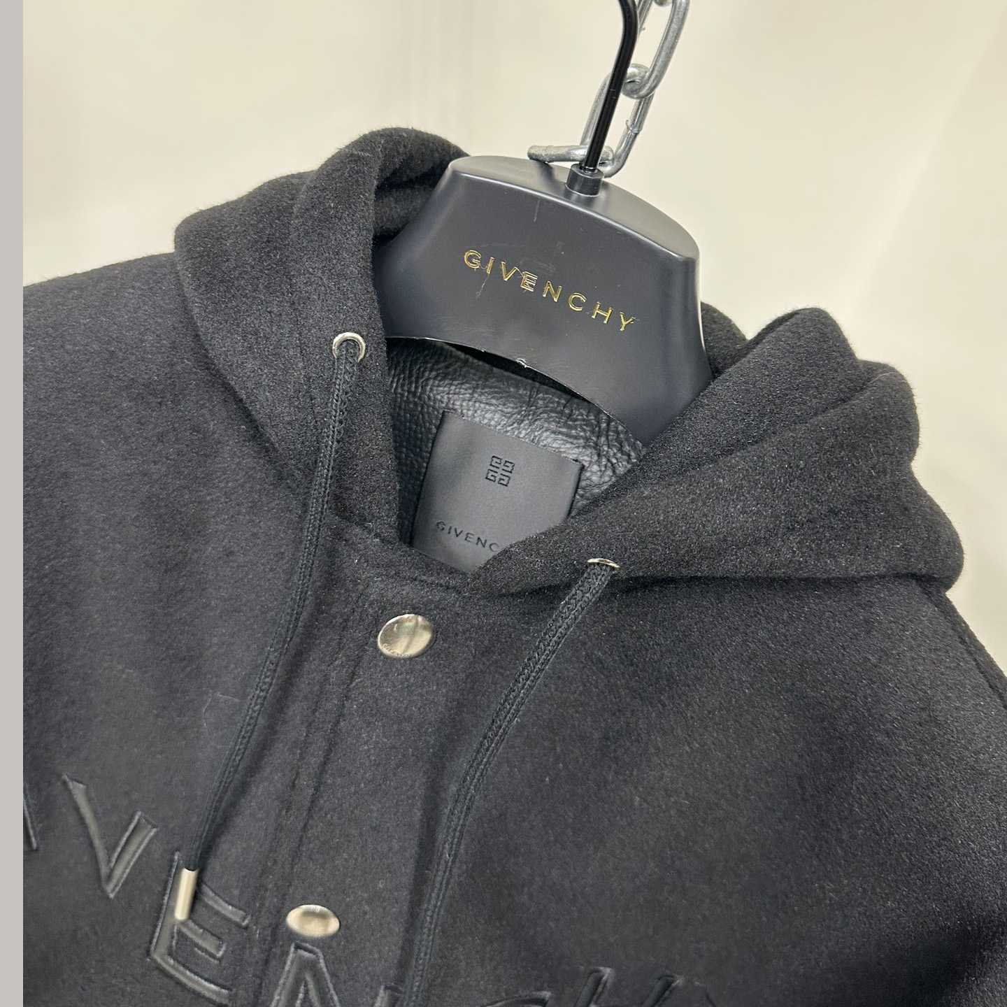 Givenchy Raised-logo Hooded Varsity Jacket - DopestKickz