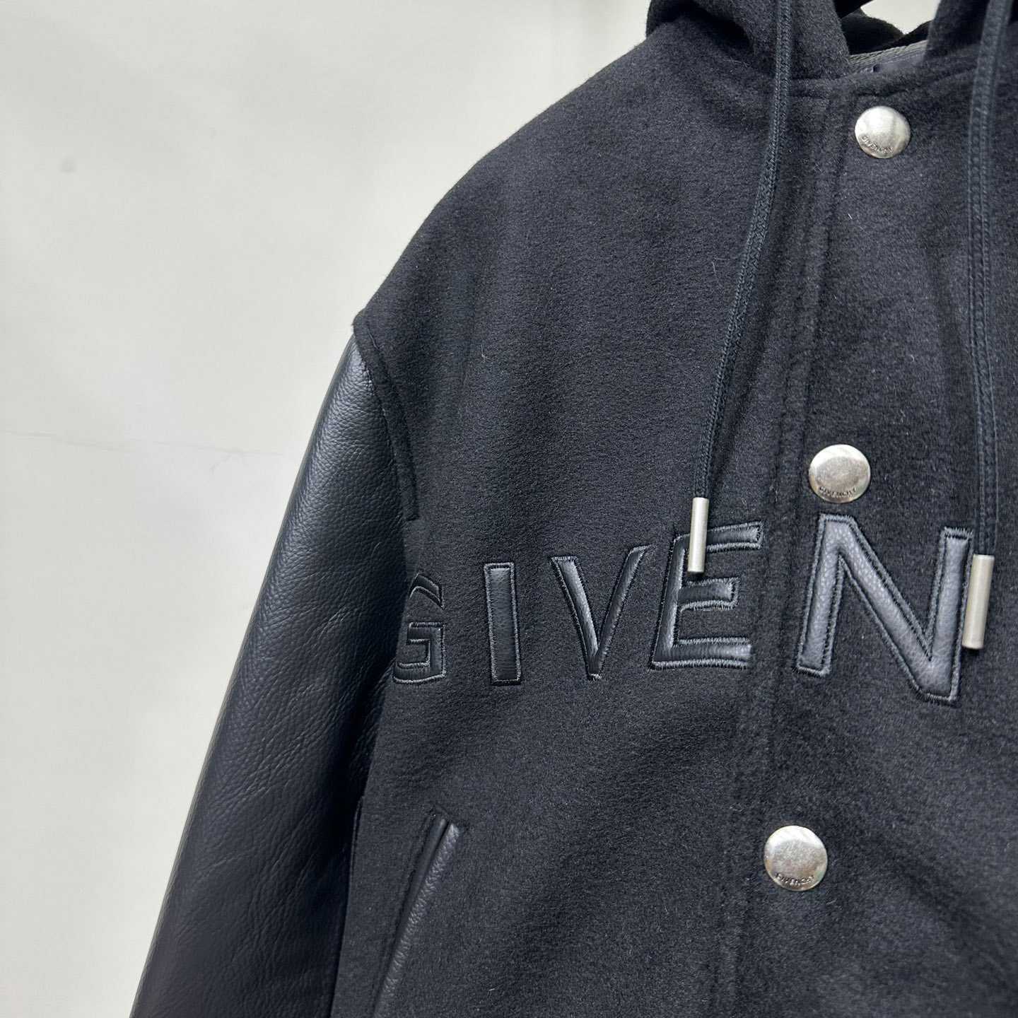 Givenchy Raised-logo Hooded Varsity Jacket - DopestKickz