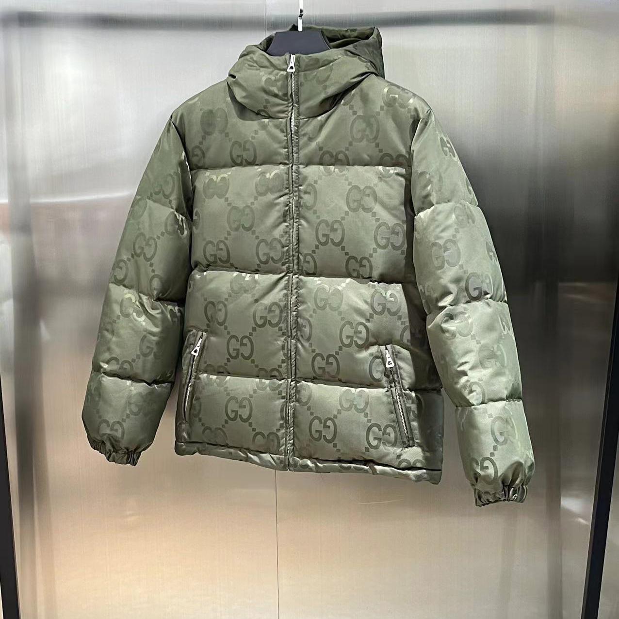 Gucci Jumbo GG Canvas Down Jacket - DopestKickz