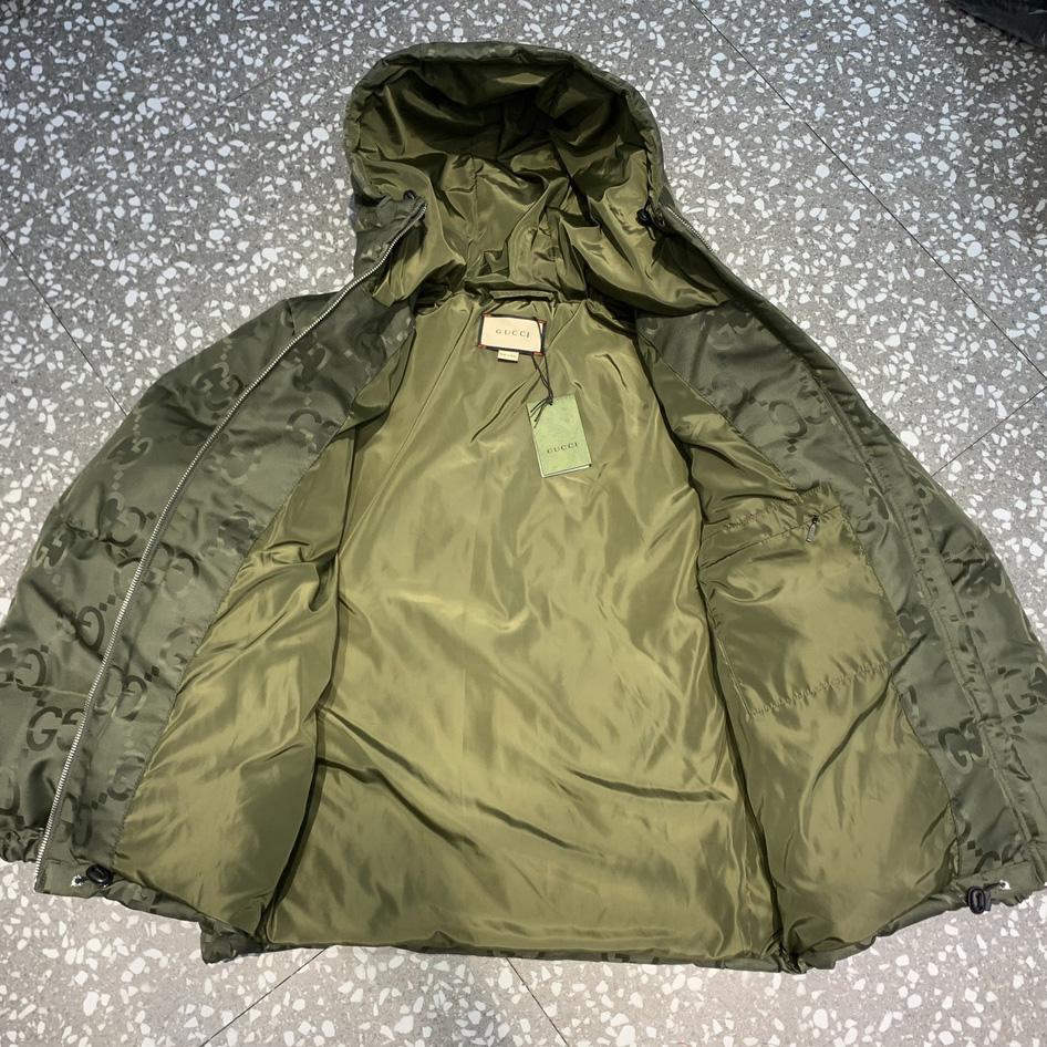 Gucci Jumbo GG Canvas Down Jacket - DopestKickz