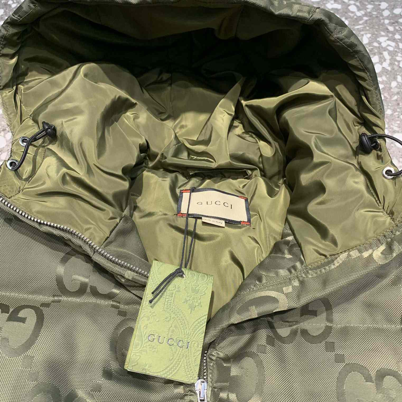 Gucci Jumbo GG Canvas Down Jacket - DopestKickz