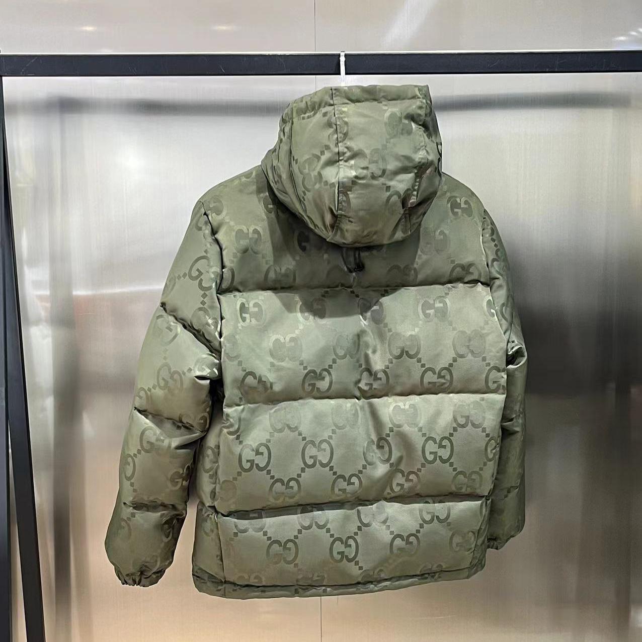 Gucci Jumbo GG Canvas Down Jacket - DopestKickz