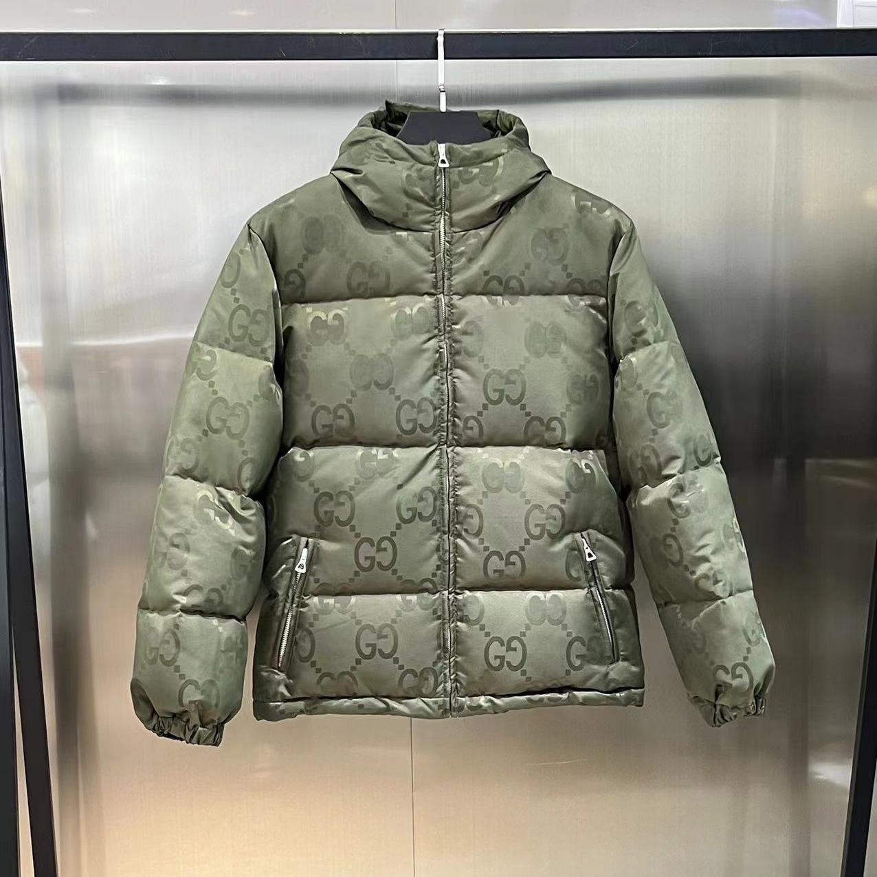 Gucci Jumbo GG Canvas Down Jacket - DopestKickz