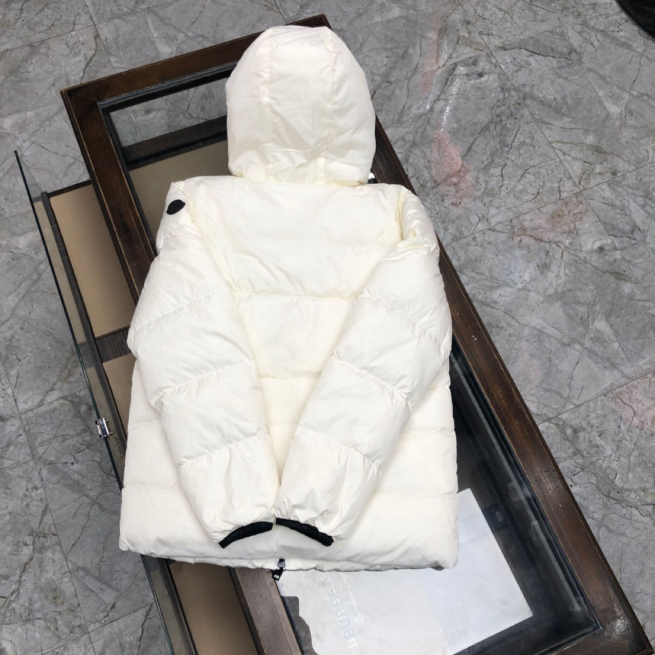 Moncler White Down Montcla Jacket - DopestKickz