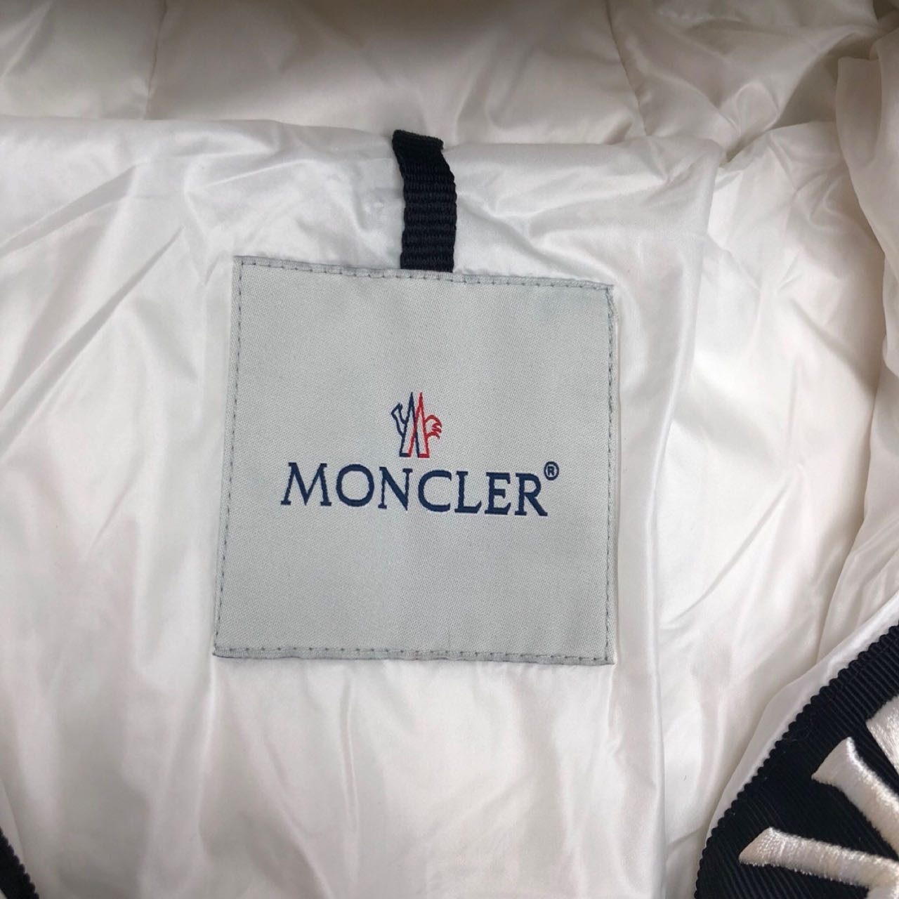 Moncler White Down Montcla Jacket - DopestKickz