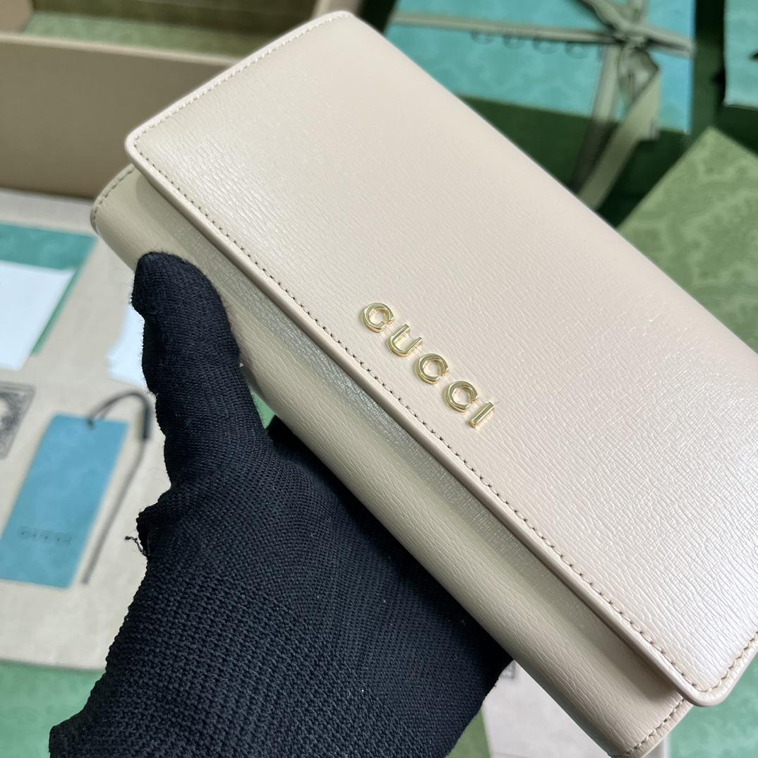 Gucci Continental Wallet With Gucci Script - DopestKickz