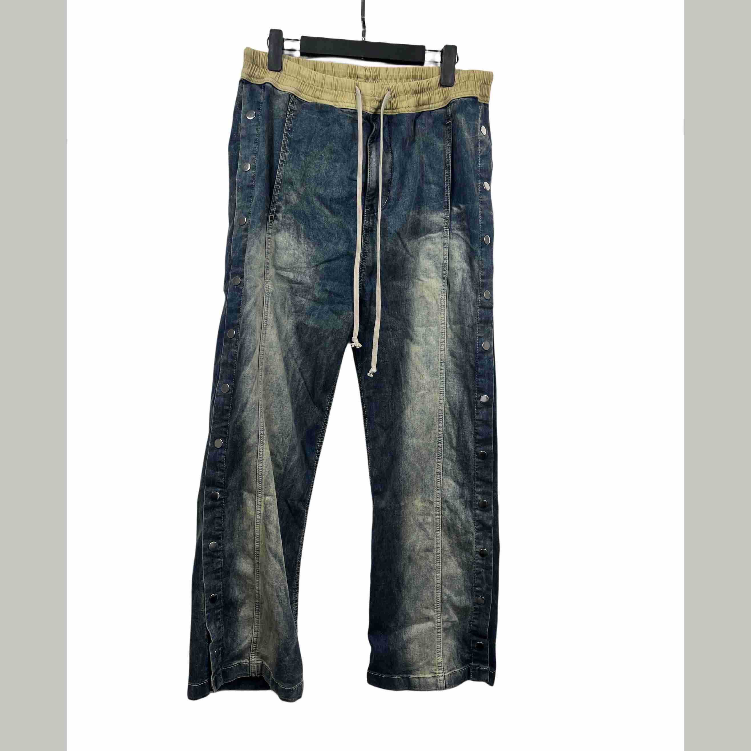 Rick Owens Hustler Denim Pusher Pants - DopestKickz