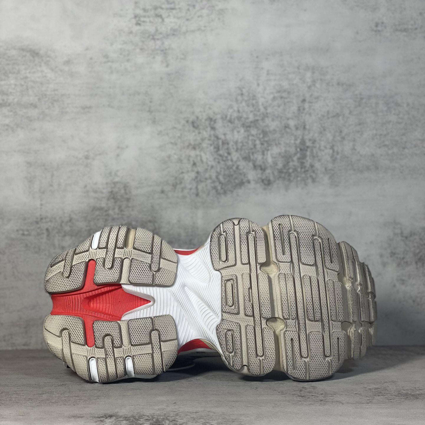 Balenciaga Cargo Sneaker In Beige, Grey And Red - DopestKickz