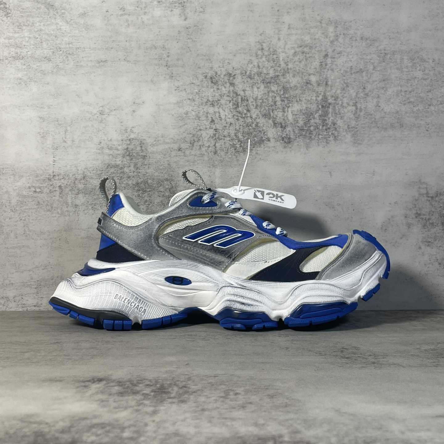 Balenciaga Cargo Sneaker In Grey,White And Blue  - DopestKickz