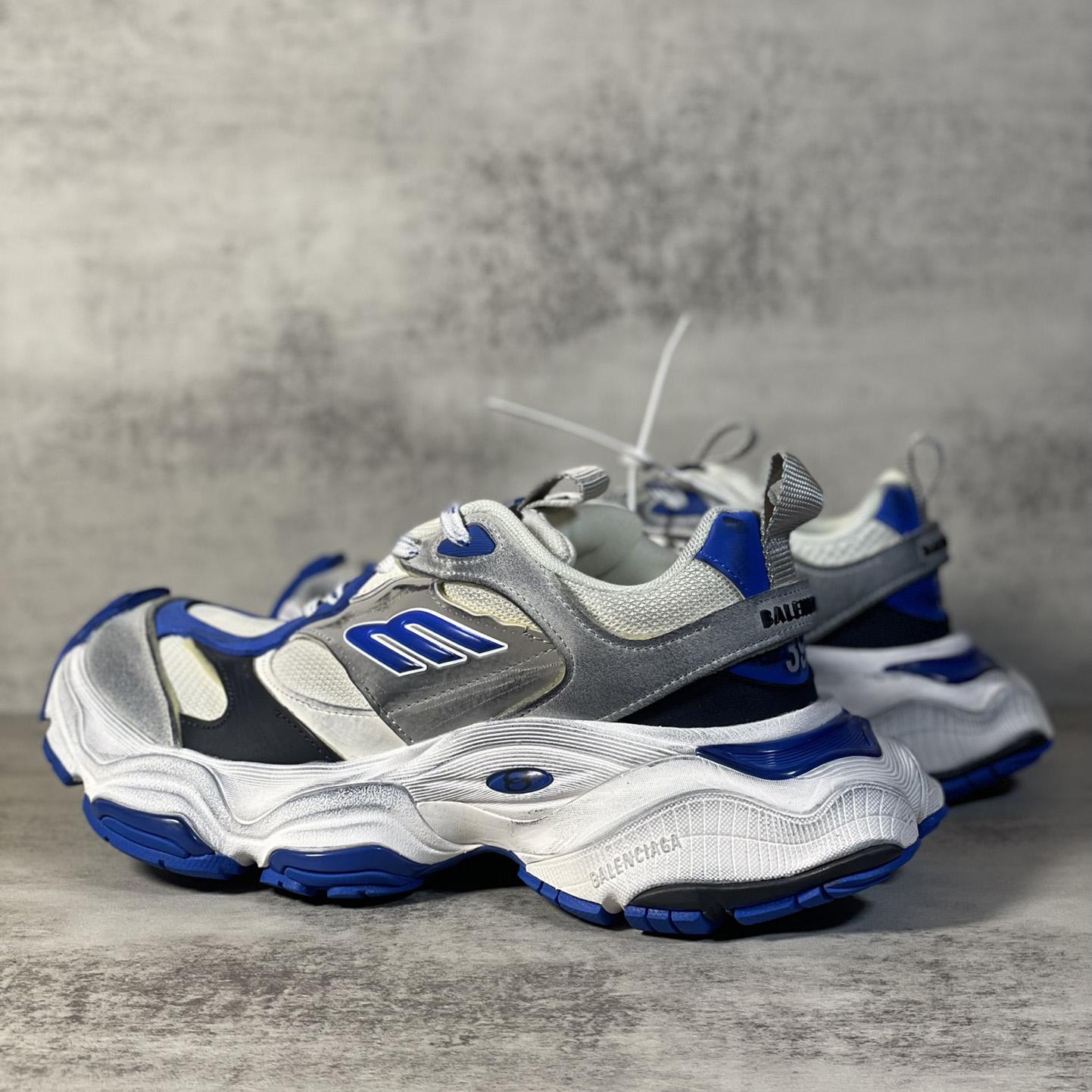 Balenciaga Cargo Sneaker In Grey,White And Blue  - DopestKickz