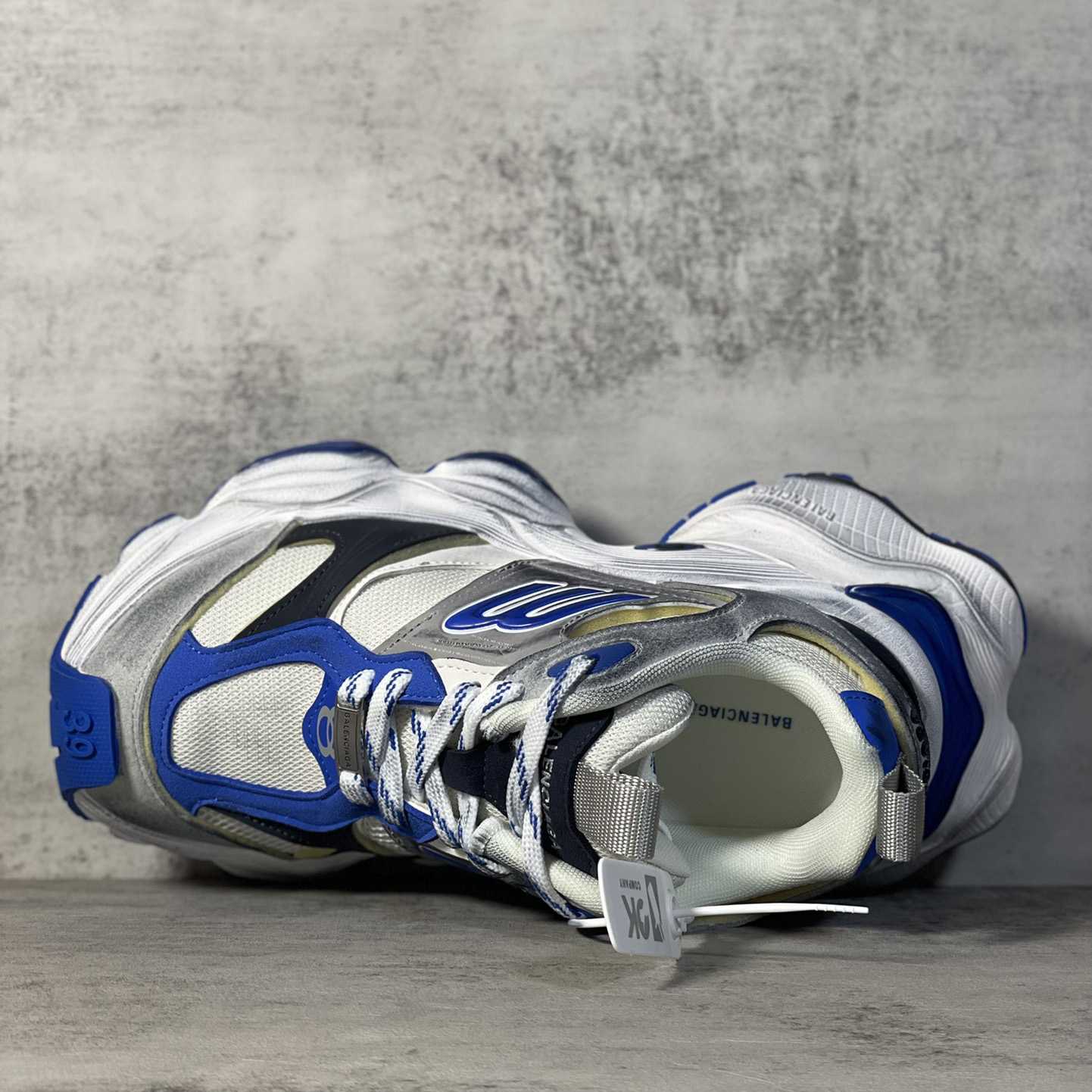 Balenciaga Cargo Sneaker In Grey,White And Blue  - DopestKickz