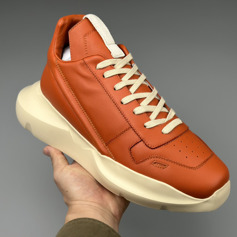 Rick Owens Geth Leather Sneakers - DopestKickz