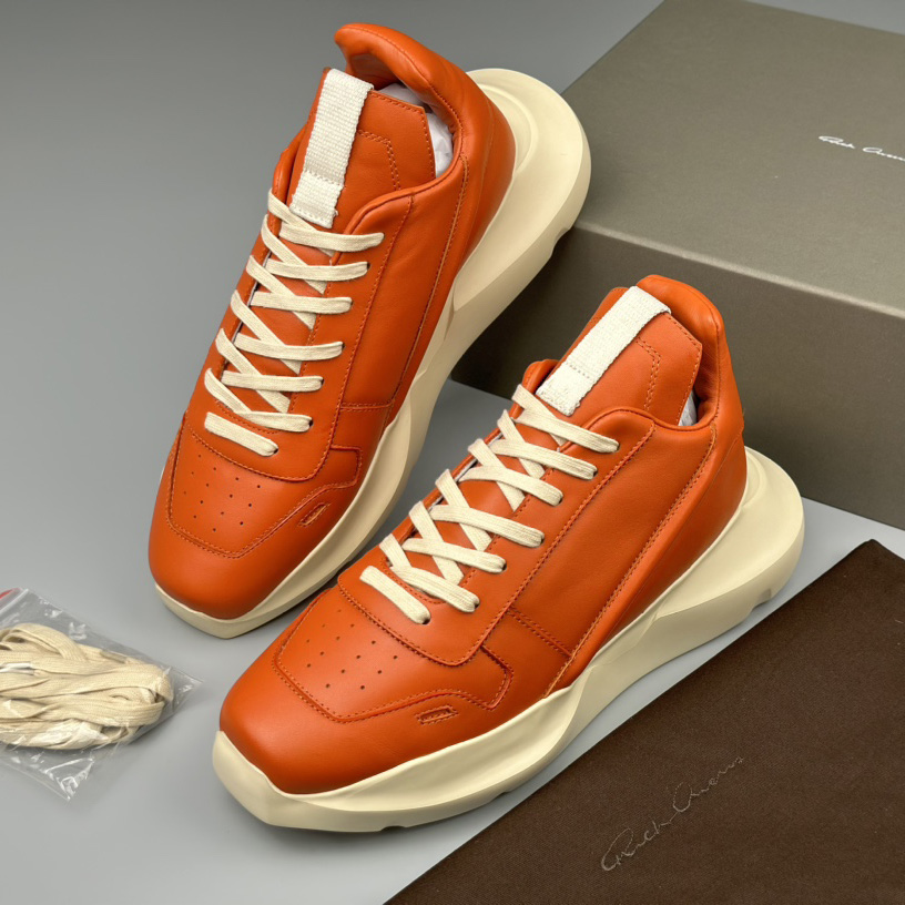 Rick Owens Geth Leather Sneakers - DopestKickz
