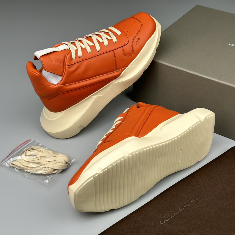 Rick Owens Geth Leather Sneakers - DopestKickz