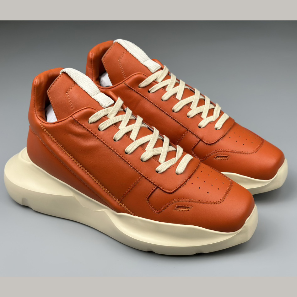 Rick Owens Geth Leather Sneakers - DopestKickz