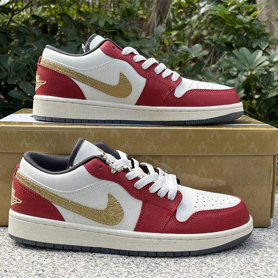  Air Jordan 1 Low SE “Year of the Dragon” Sneaker   FJ5735-100 - DopestKickz