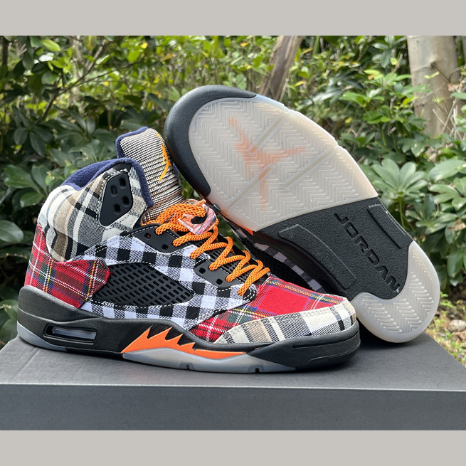Air Jordan 5 "Plaid" Sneakers    FD4814-008 - DopestKickz