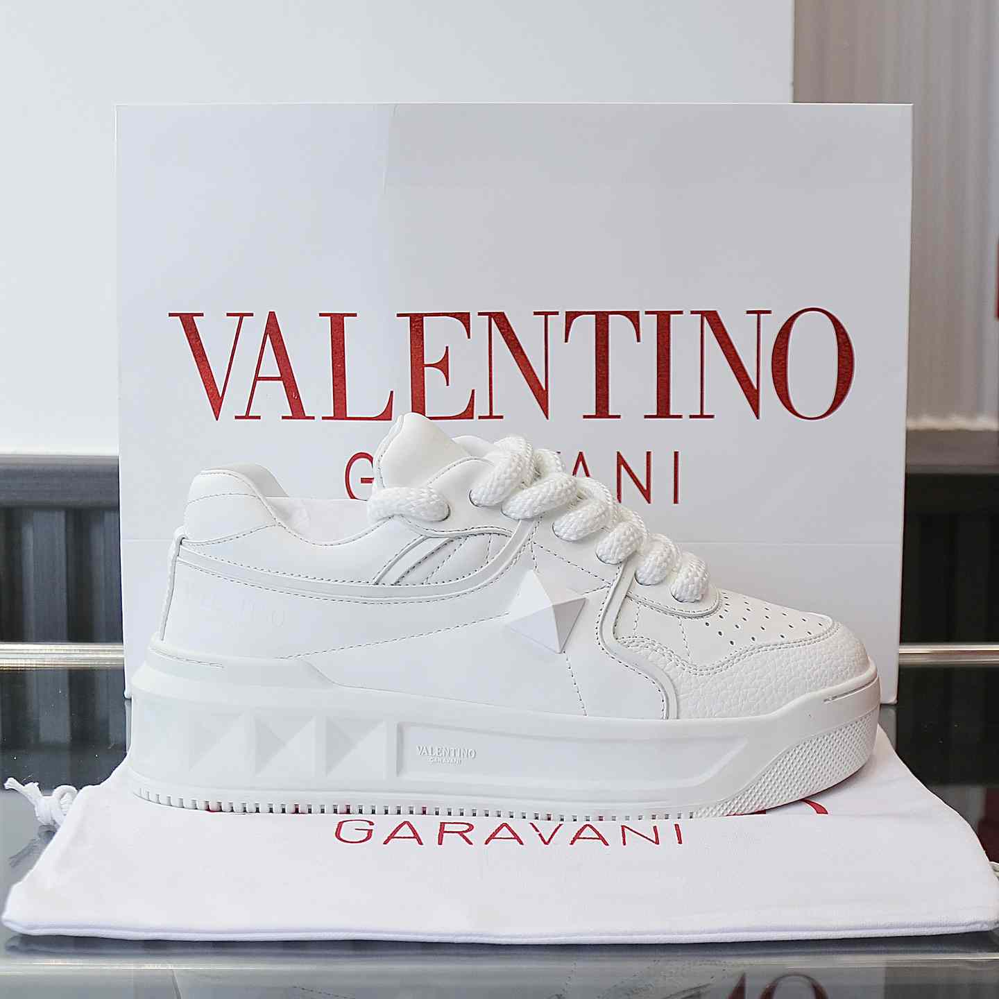 Valenti Garavani One Stud Jacquard Sneakers - DopestKickz