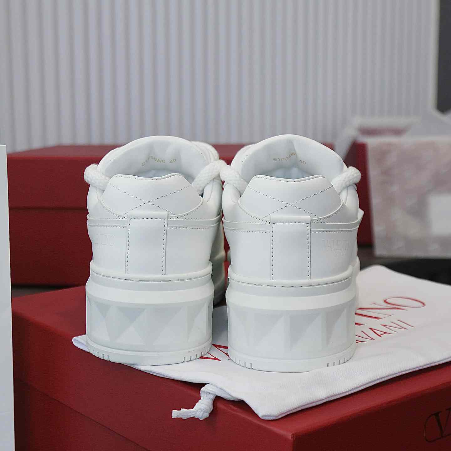 Valenti Garavani One Stud Jacquard Sneakers - DopestKickz