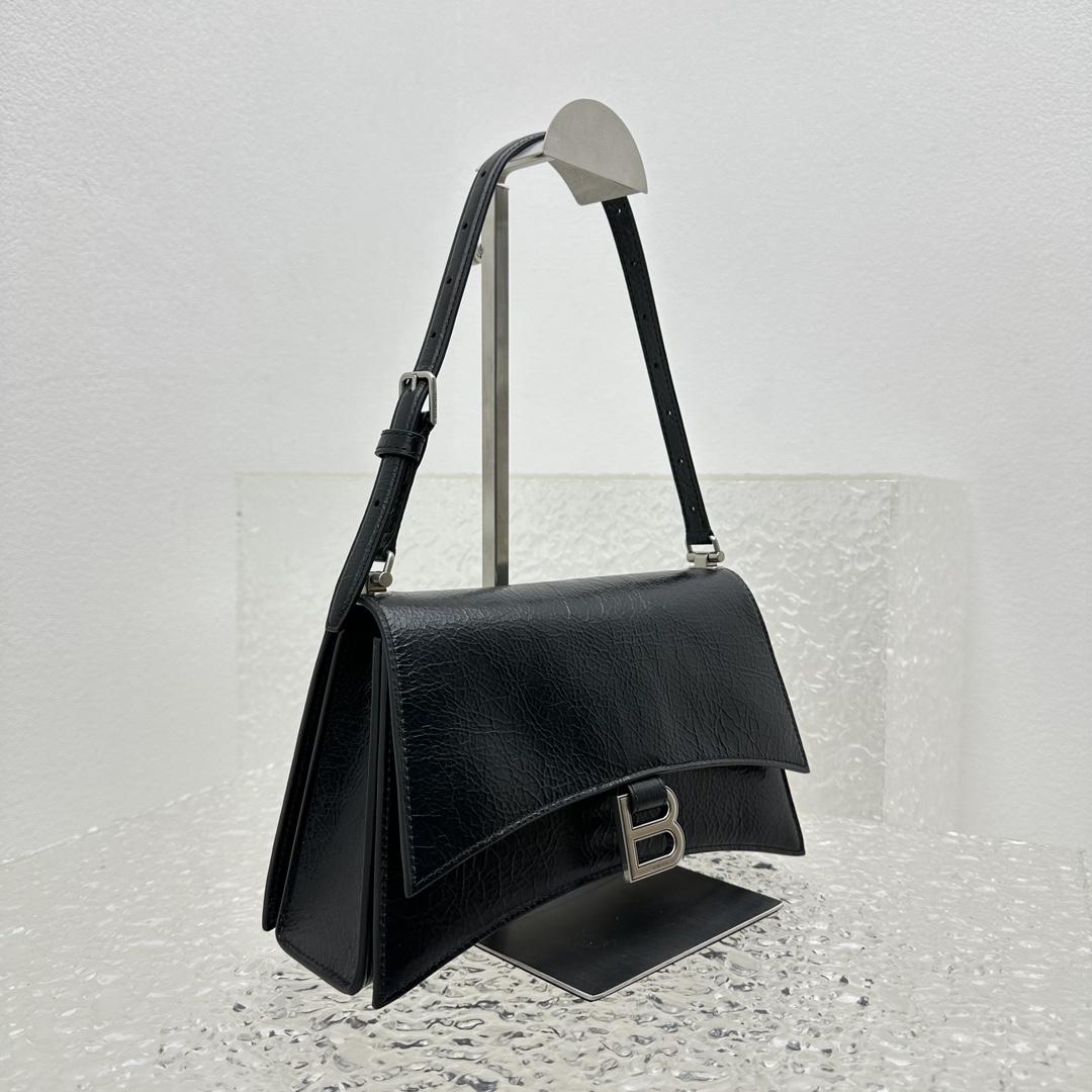 Balenciaga Women's Crush Small Sling Bag In Black - DopestKickz