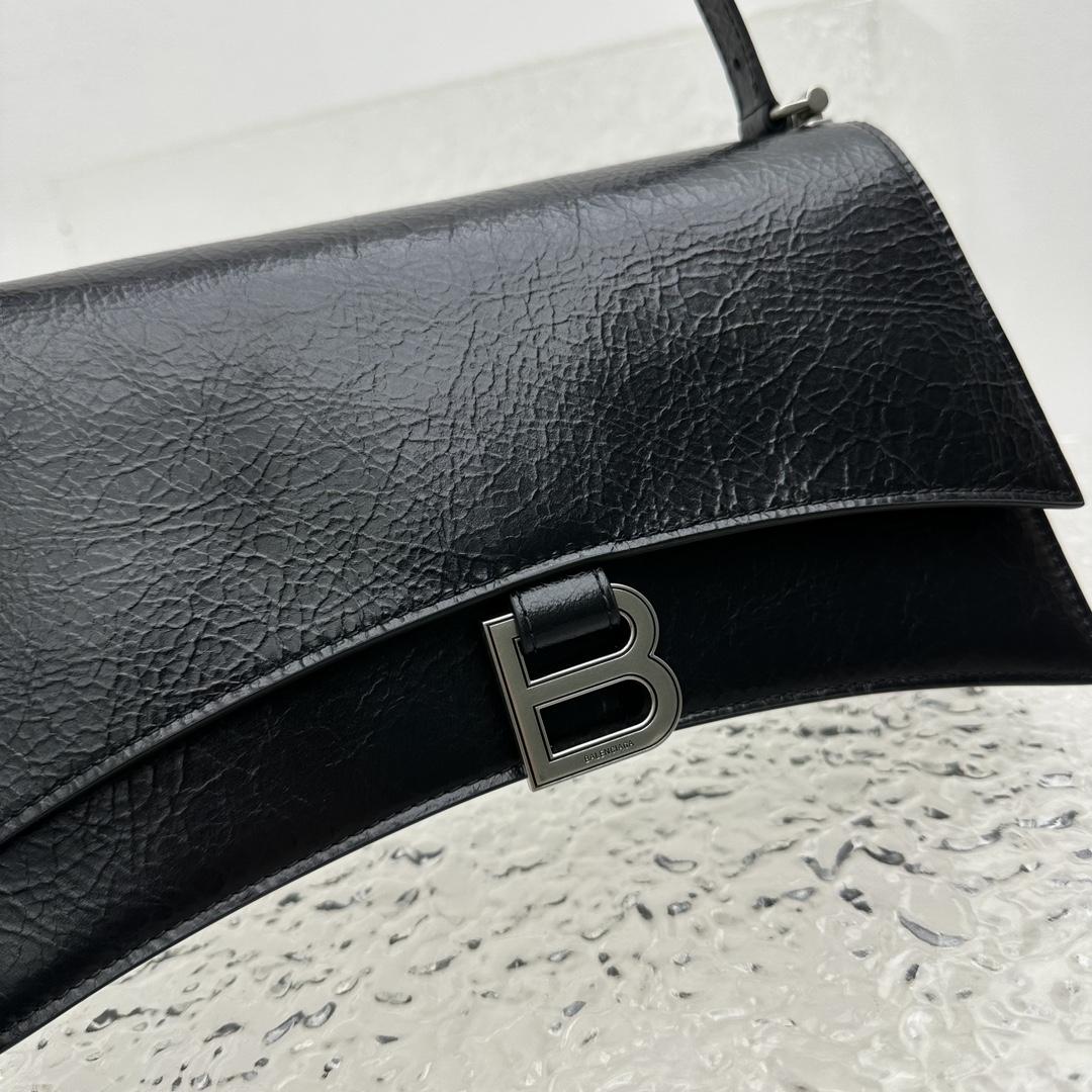 Balenciaga Women's Crush Small Sling Bag In Black - DopestKickz