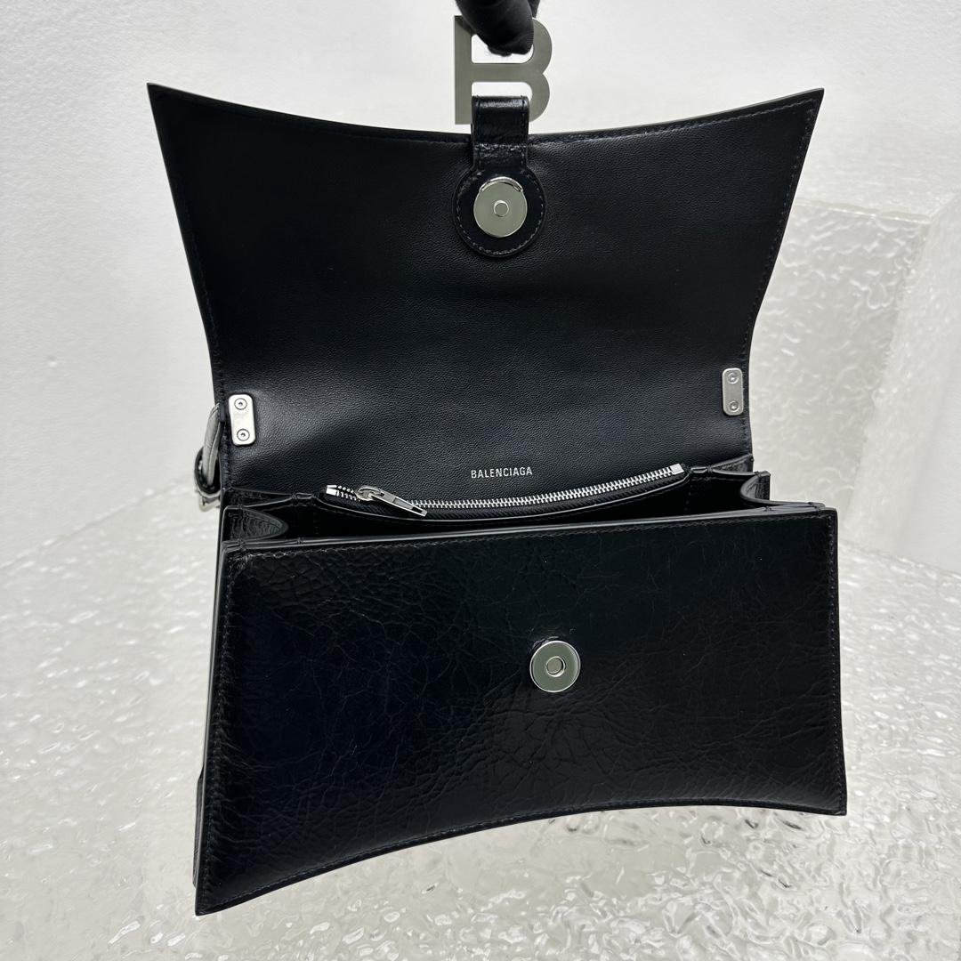 Balenciaga Women's Crush Small Sling Bag In Black - DopestKickz