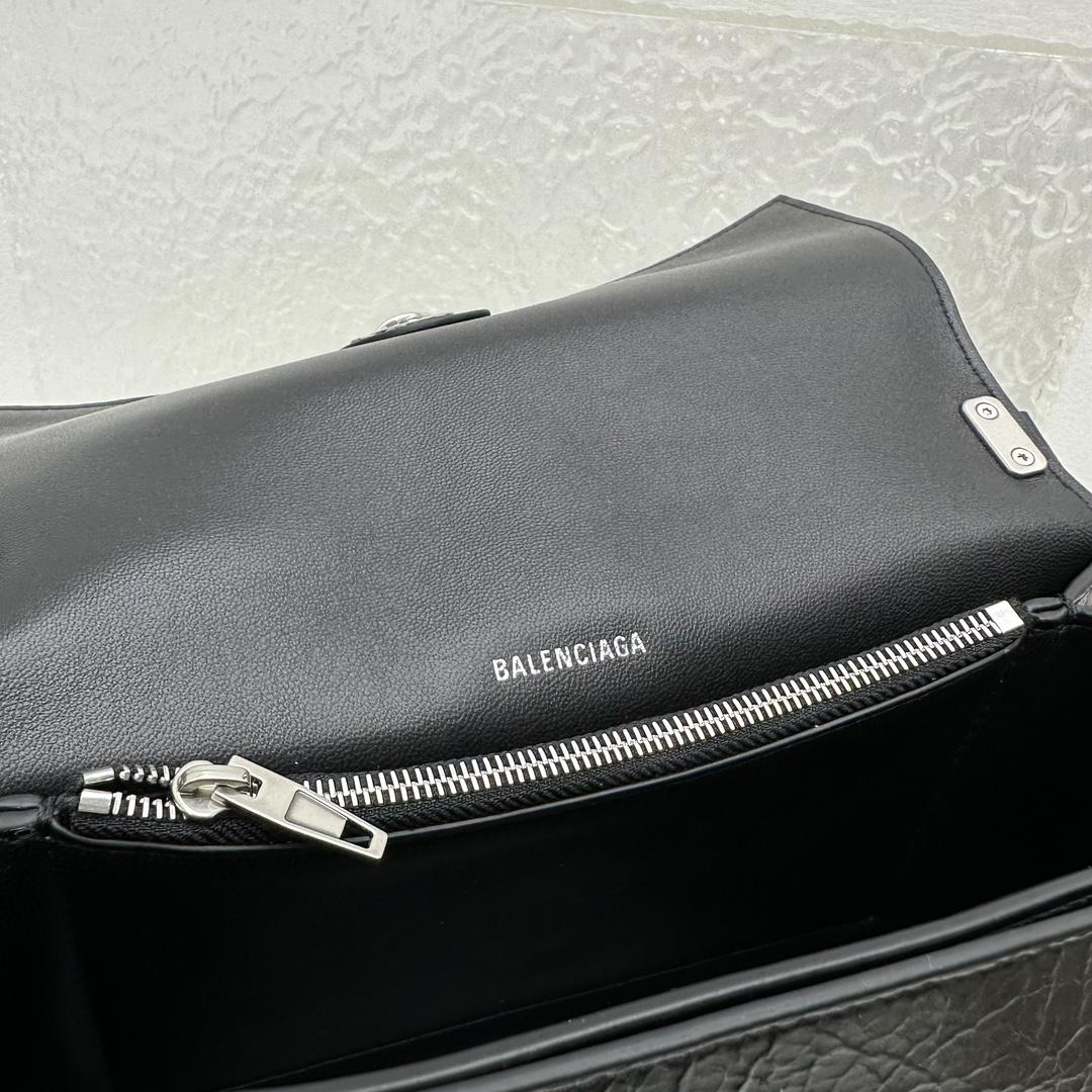 Balenciaga Women's Crush Small Sling Bag In Black - DopestKickz