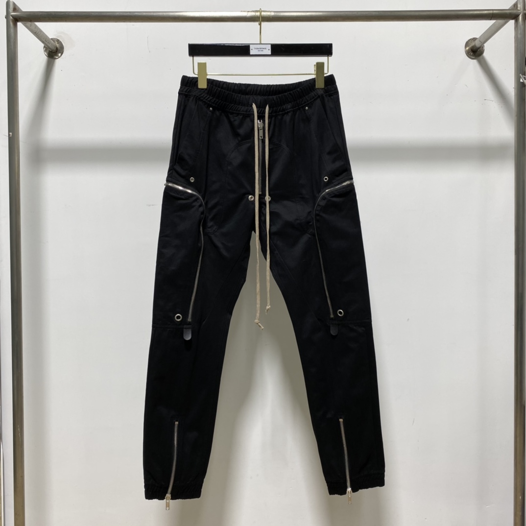 Rick Owens Black Bauhaus Cargo Pants - DopestKickz