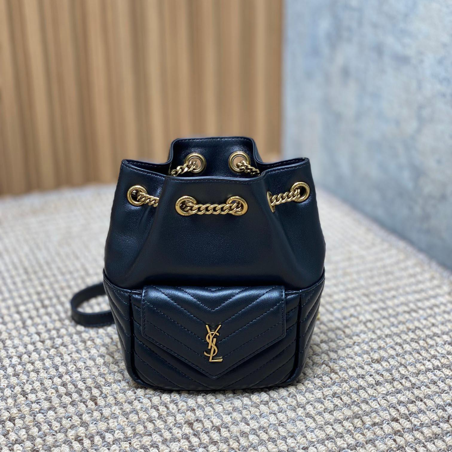 Saint Laurent Joe Mini Bucket Bag In Quilted Lambskin  - DopestKickz