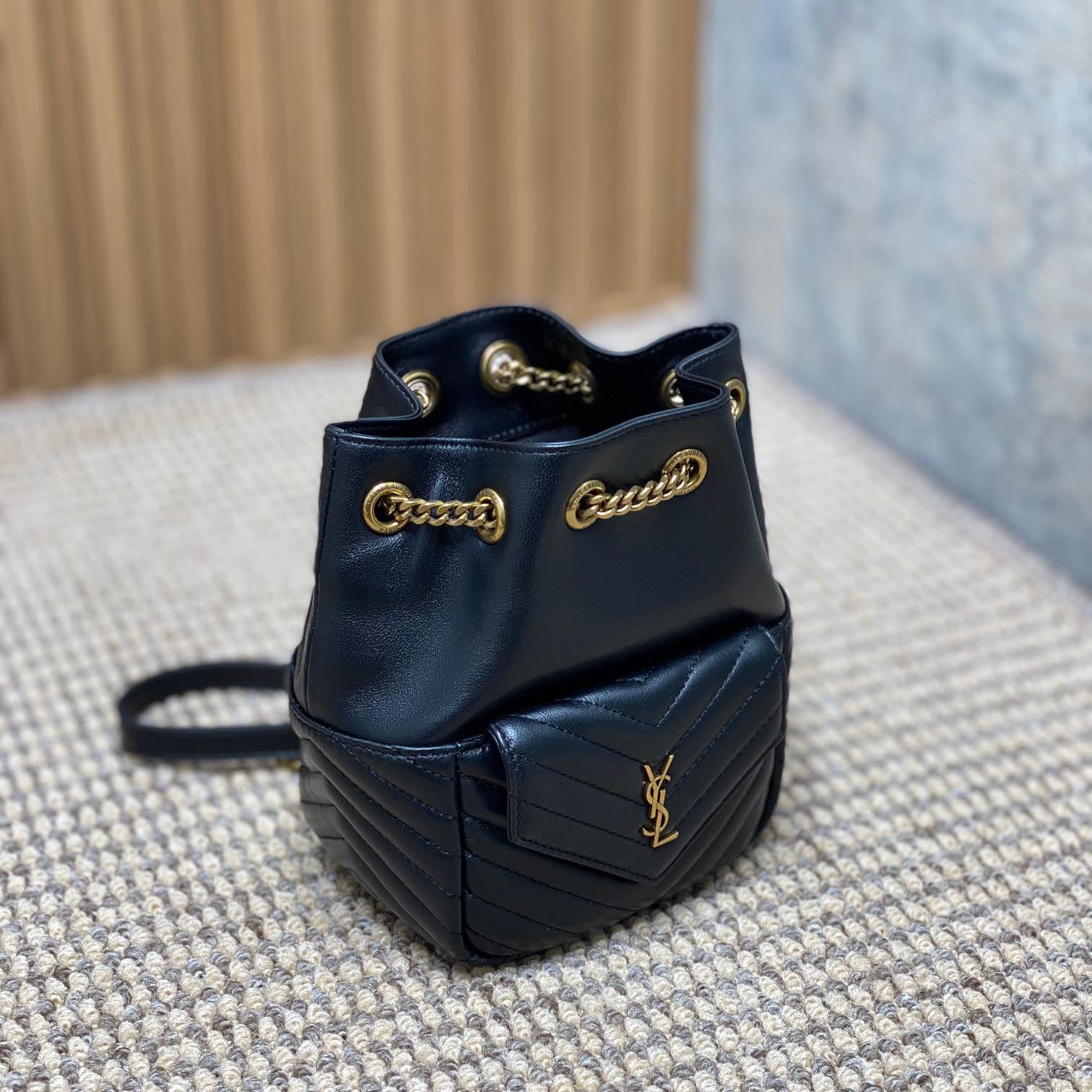 Saint Laurent Joe Mini Bucket Bag In Quilted Lambskin  - DopestKickz